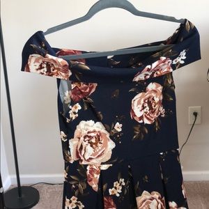 Off shoulder flower dress